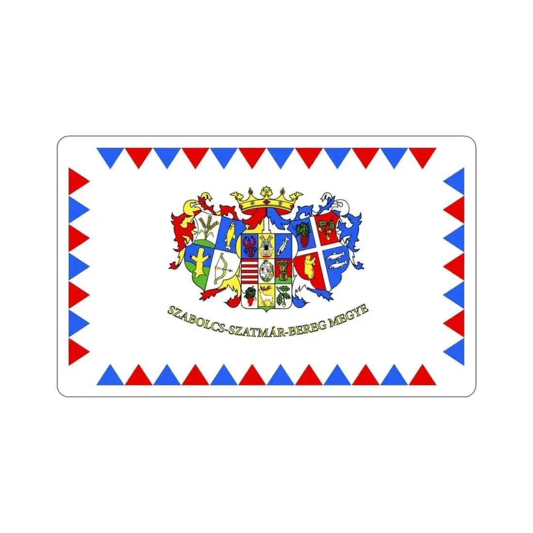 Flag of Szabolcs Szatmár Bereg County Hungary STICKER Vinyl Die-Cut Decal 3 Inch - The Sticker Space