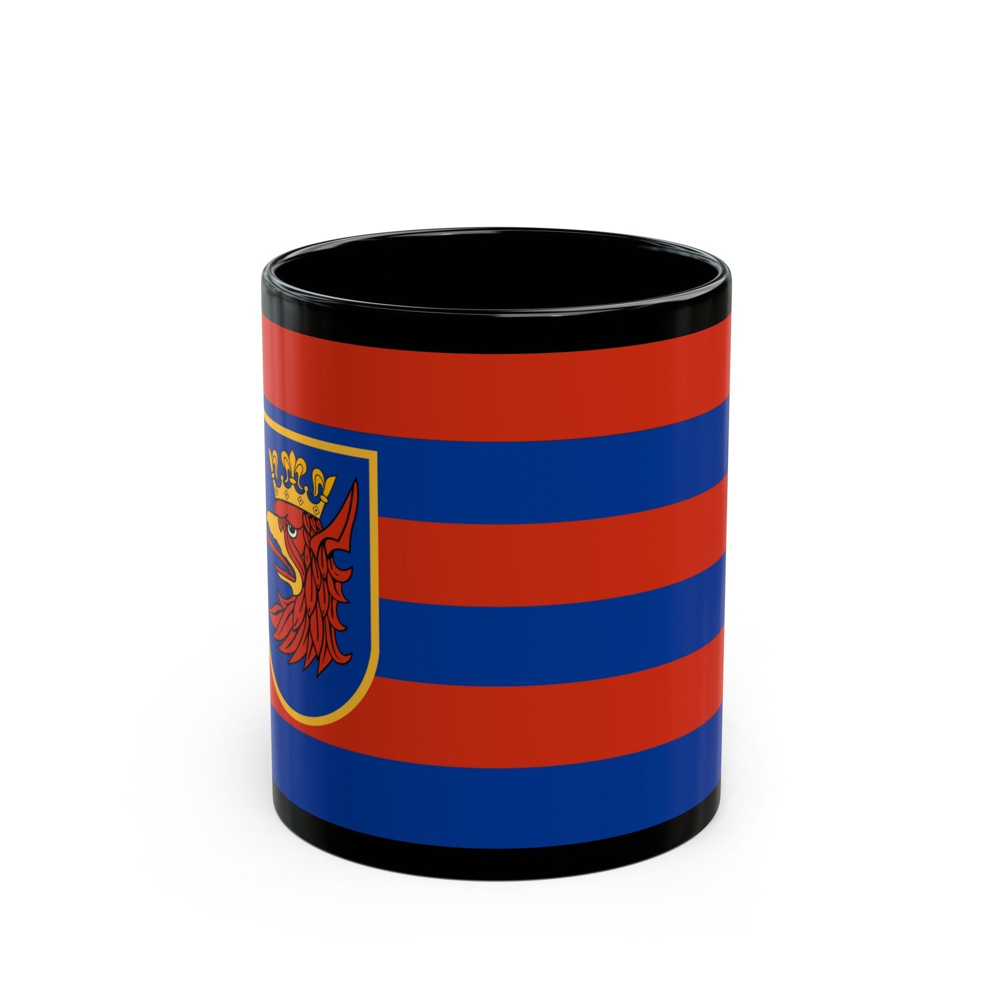 Flag of Szczecin Poland - Black Coffee Mug-11oz-The Sticker Space