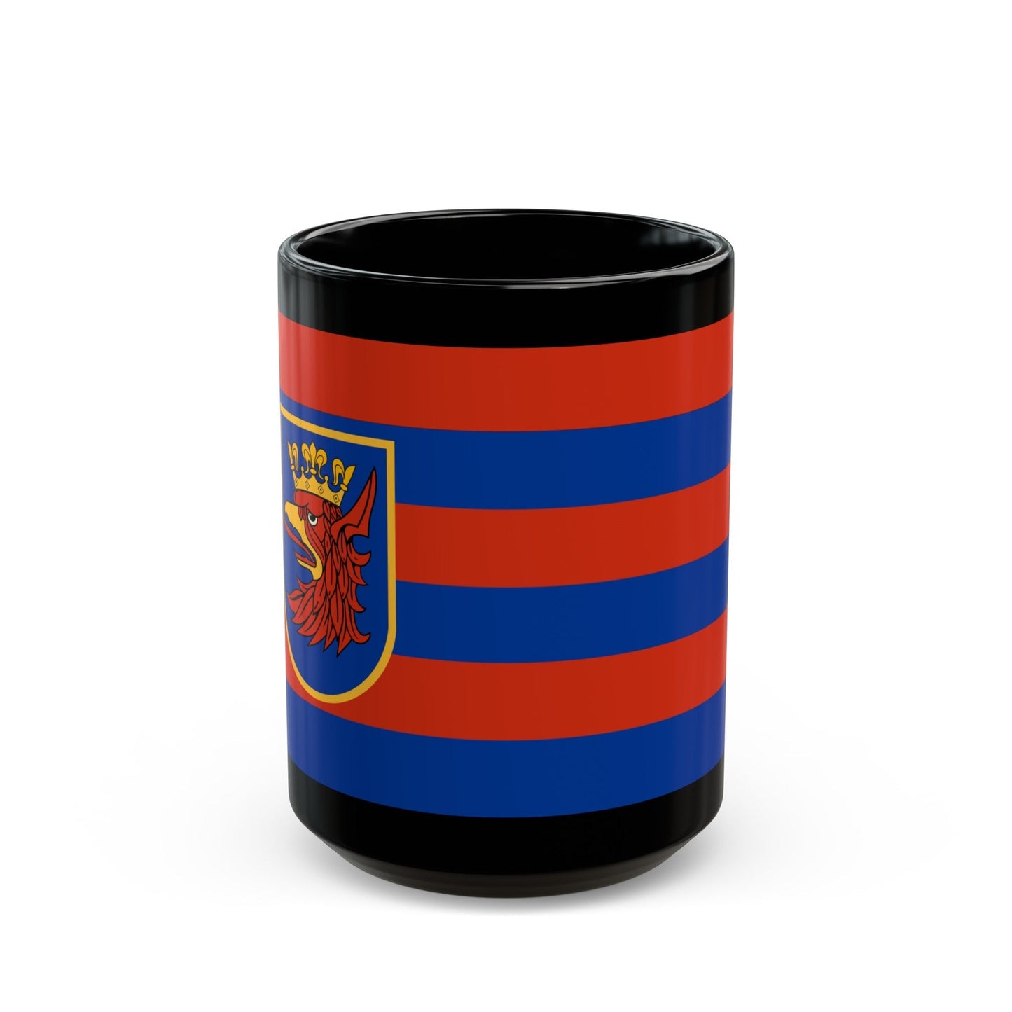 Flag of Szczecin Poland - Black Coffee Mug-15oz-The Sticker Space