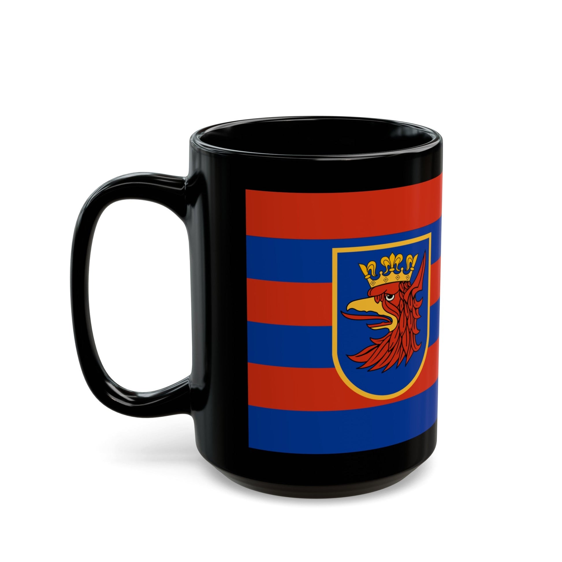 Flag of Szczecin Poland - Black Coffee Mug-The Sticker Space