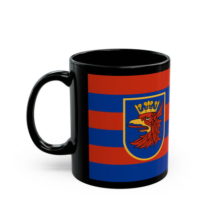 Flag of Szczecin Poland - Black Coffee Mug-The Sticker Space