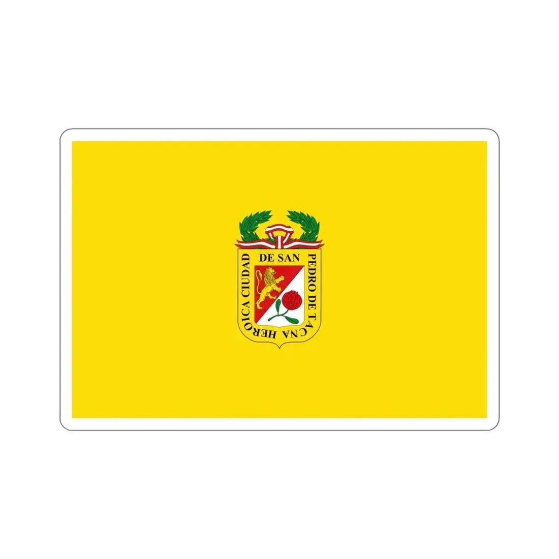 Flag of Tacna capital of the Tacna Region Peru STICKER Vinyl Die-Cut Decal - The Sticker Space