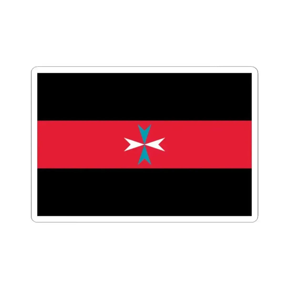 Flag of Tacuara Nationalist Movement - STICKER Vinyl Kiss-Cut Decal 2 Inch White - The Sticker Space