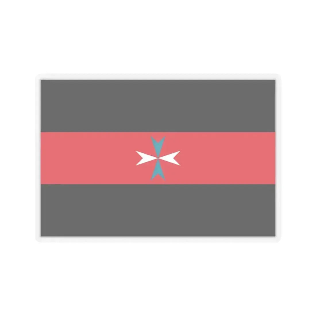 Flag of Tacuara Nationalist Movement - STICKER Vinyl Kiss-Cut Decal 3 Inch Transparent - The Sticker Space