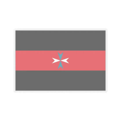 Flag of Tacuara Nationalist Movement - STICKER Vinyl Kiss-Cut Decal 3 Inch Transparent - The Sticker Space