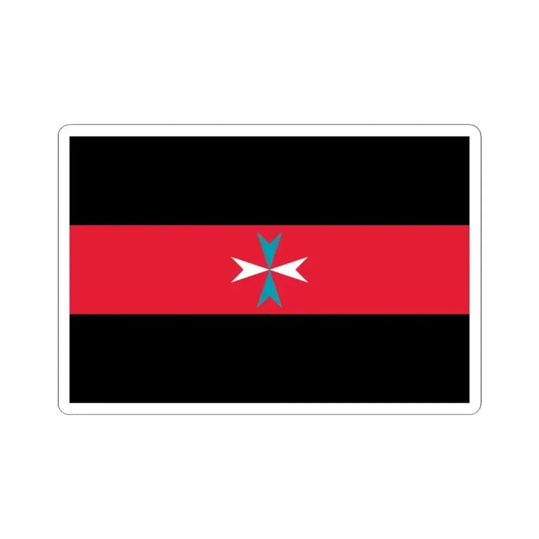 Flag of Tacuara Nationalist Movement - STICKER Vinyl Kiss-Cut Decal 4 Inch White - The Sticker Space