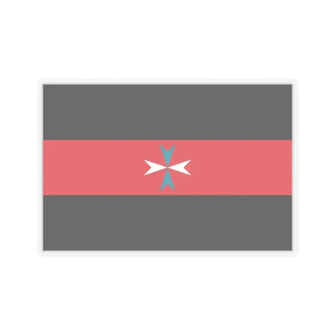 Flag of Tacuara Nationalist Movement - STICKER Vinyl Kiss-Cut Decal 6 Inch Transparent - The Sticker Space