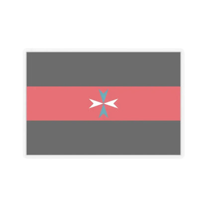 Flag of Tacuara Nationalist Movement - STICKER Vinyl Kiss-Cut Decal 6 Inch Transparent - The Sticker Space