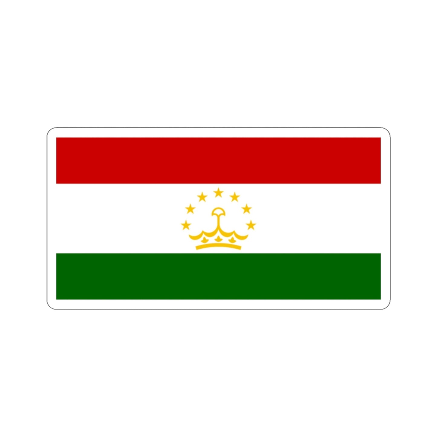 Flag of Tajikistan STICKER Vinyl Die-Cut Decal-2 Inch-The Sticker Space