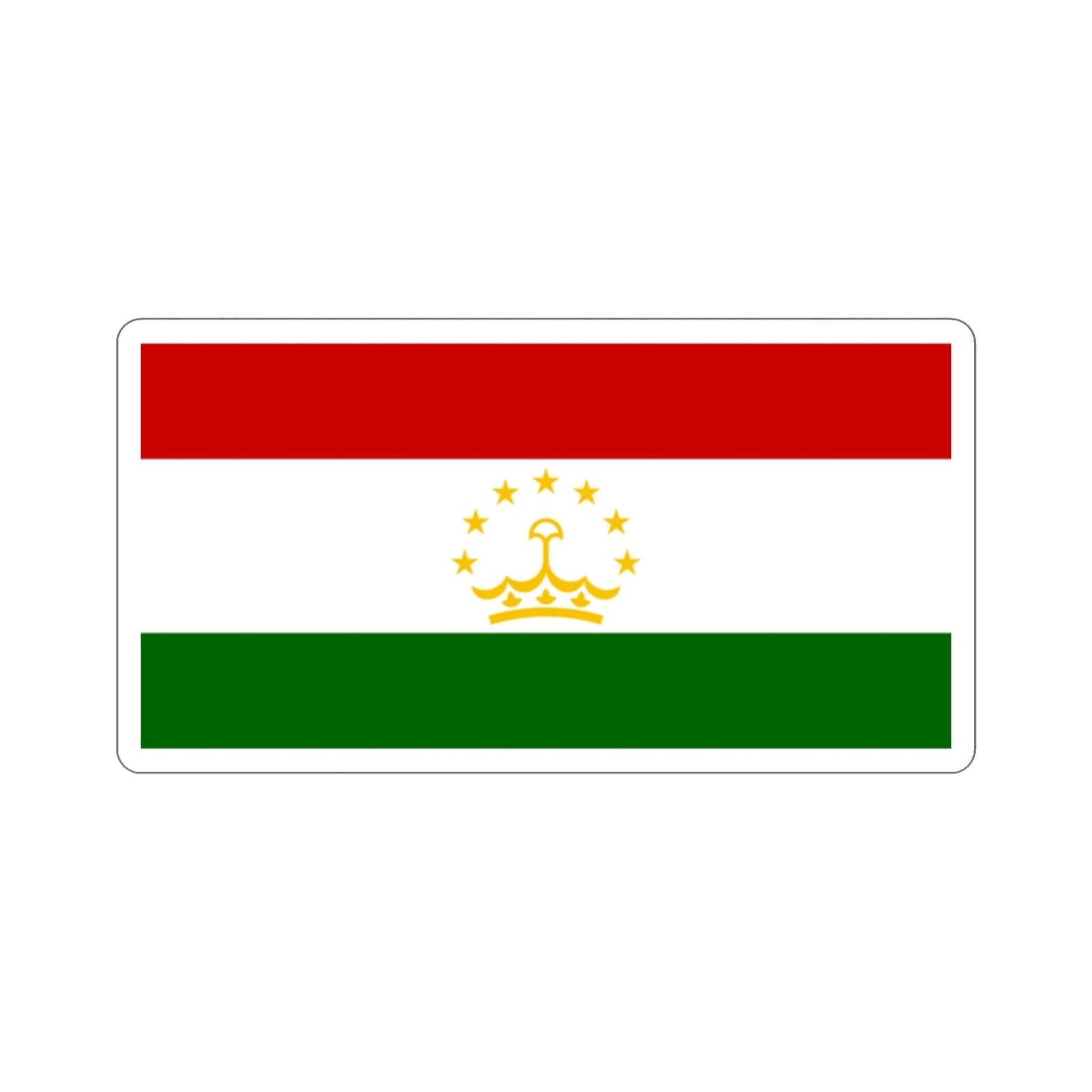 Flag of Tajikistan STICKER Vinyl Die-Cut Decal-2 Inch-The Sticker Space