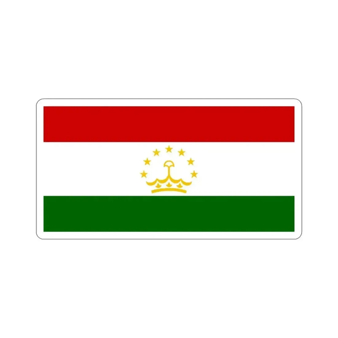 Flag of Tajikistan STICKER Vinyl Die-Cut Decal 3 Inch - The Sticker Space