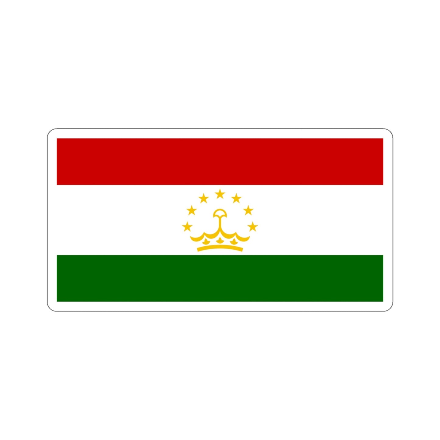 Flag of Tajikistan STICKER Vinyl Die-Cut Decal-4 Inch-The Sticker Space