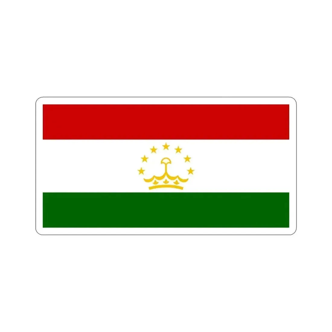 Flag of Tajikistan STICKER Vinyl Die-Cut Decal 4 Inch - The Sticker Space