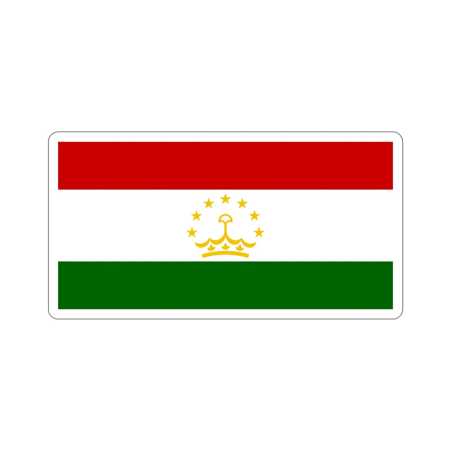 Flag of Tajikistan STICKER Vinyl Die-Cut Decal-5 Inch-The Sticker Space