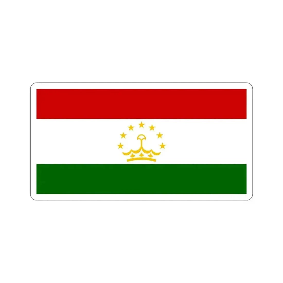 Flag of Tajikistan STICKER Vinyl Die-Cut Decal 5 Inch - The Sticker Space