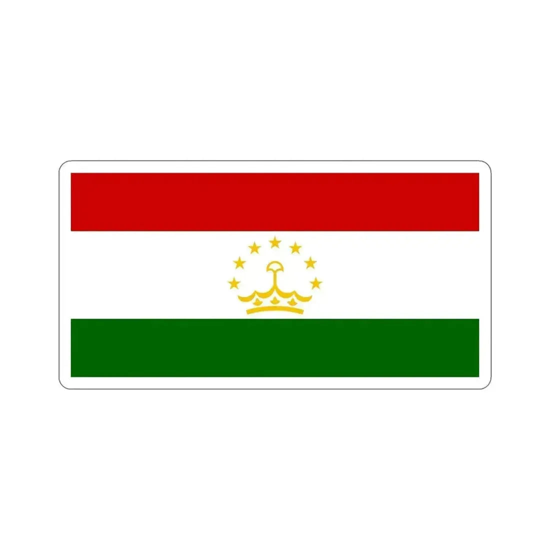 Flag of Tajikistan STICKER Vinyl Die-Cut Decal 6 Inch - The Sticker Space
