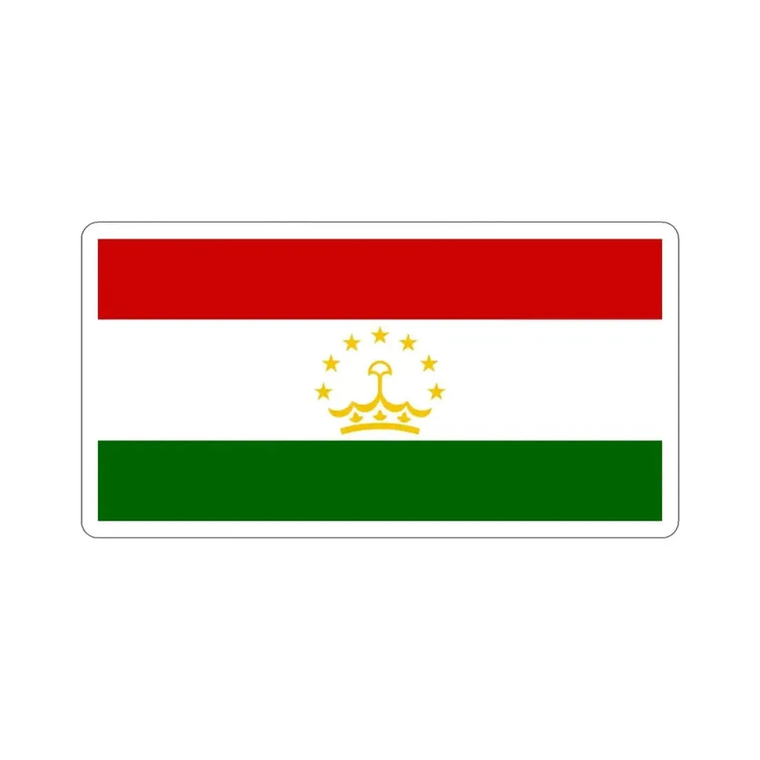 Flag of Tajikistan STICKER Vinyl Die-Cut Decal - The Sticker Space