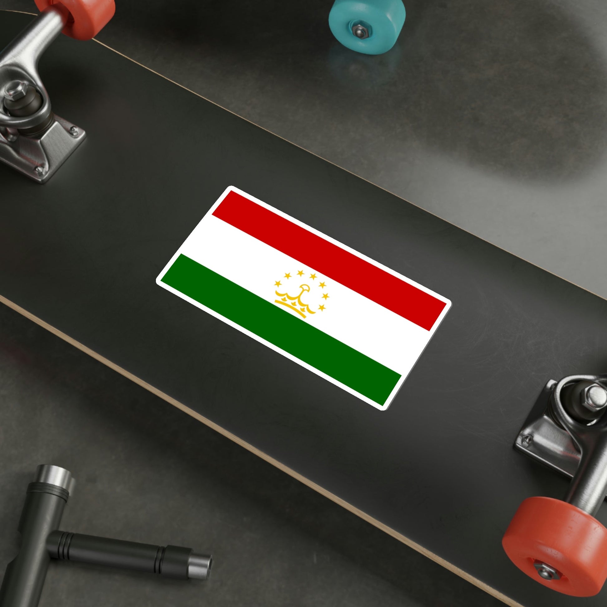 Flag of Tajikistan STICKER Vinyl Die-Cut Decal-The Sticker Space