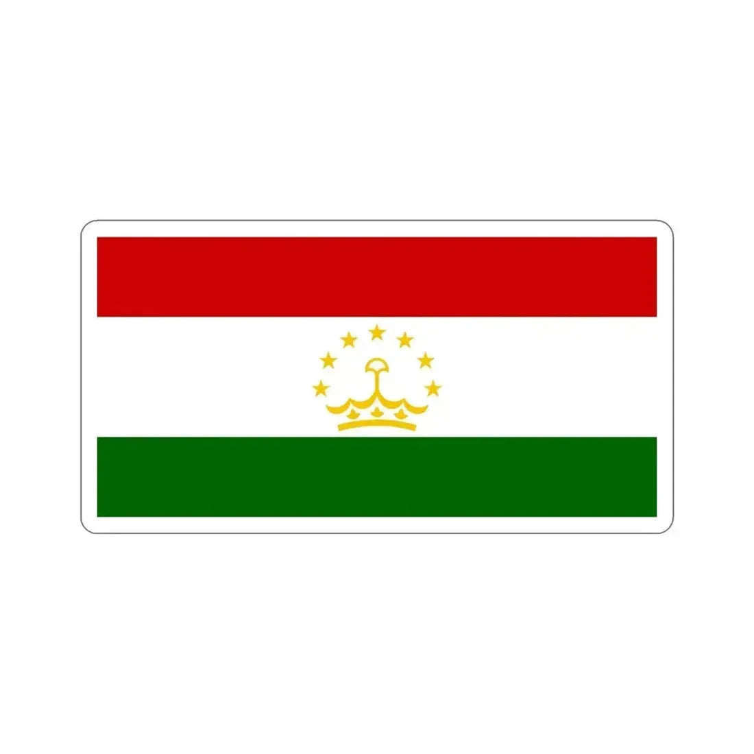 Flag of Tajikistan STICKER Vinyl Die-Cut Decal - The Sticker Space
