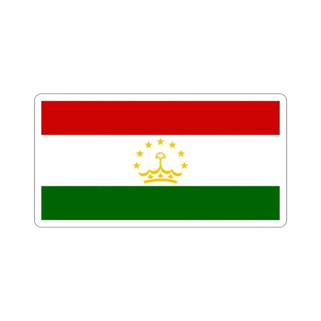 Flag of Tajikistan STICKER Vinyl Die-Cut Decal - The Sticker Space