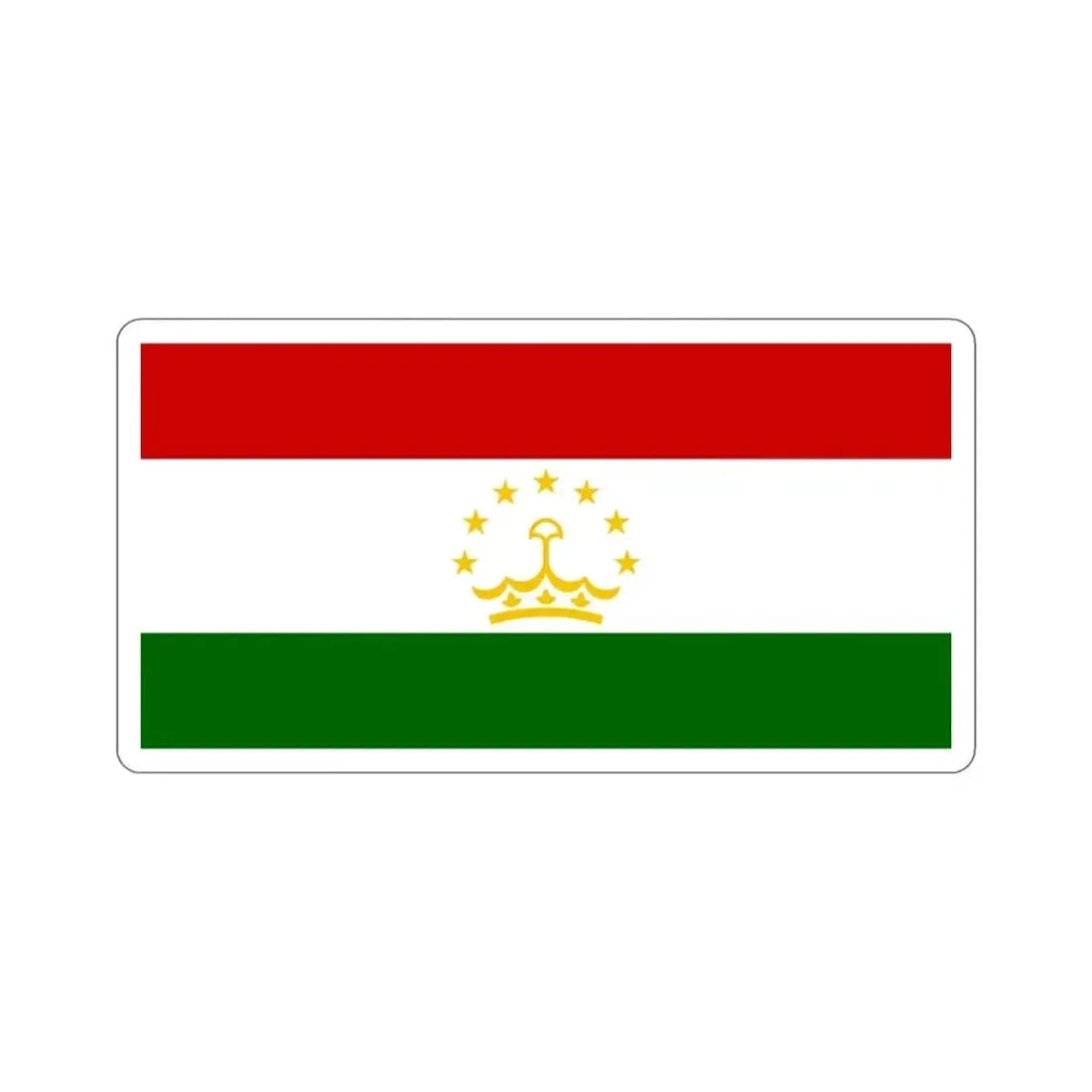 Flag of Tajikistan STICKER Vinyl Die-Cut Decal - The Sticker Space