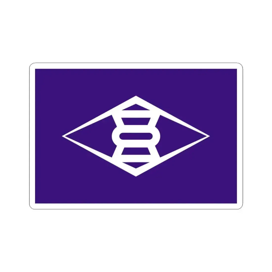 Flag of Takasaki Gunma Japan - STICKER Vinyl Kiss-Cut Decal 3 Inch White - The Sticker Space