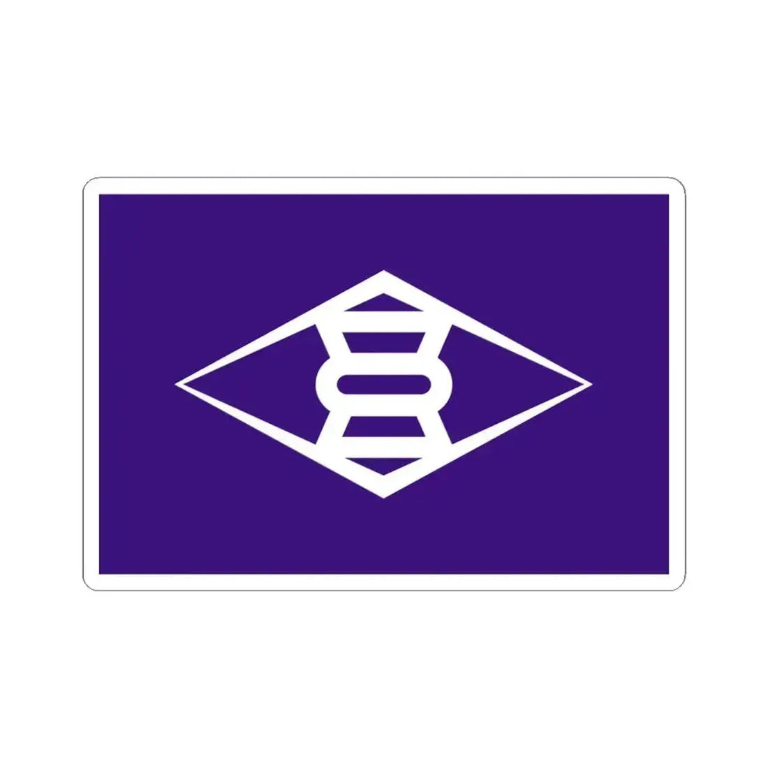 Flag of Takasaki Gunma Japan - STICKER Vinyl Kiss-Cut Decal 4 Inch White - The Sticker Space