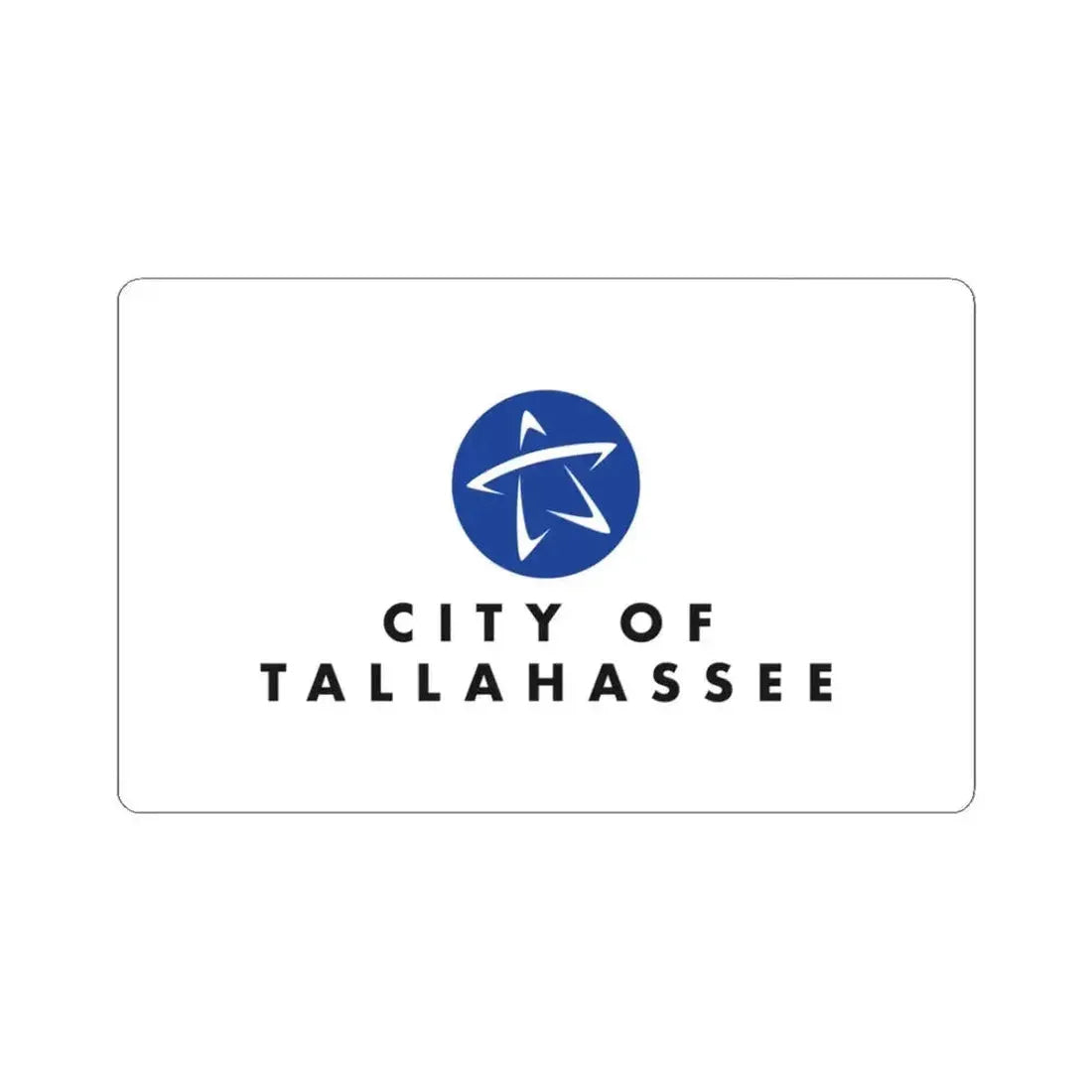Flag of Tallahassee Florida 2020 (United States) STICKER Vinyl Kiss-Cut Decal 3 Inch White - The Sticker Space