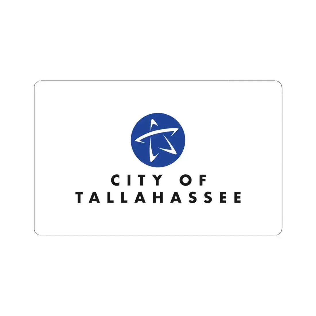 Flag of Tallahassee Florida 2020 (United States) STICKER Vinyl Kiss-Cut Decal 6 Inch White - The Sticker Space