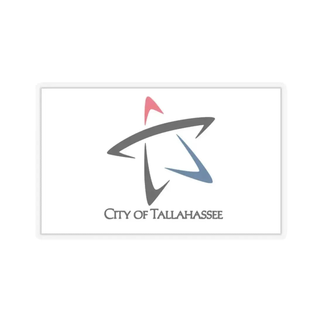 Flag of Tallahassee, Florida - STICKER Vinyl Kiss-Cut Decal 2 Inch Transparent - The Sticker Space