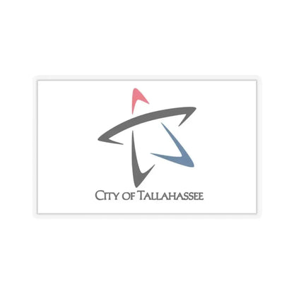 Flag of Tallahassee, Florida - STICKER Vinyl Kiss-Cut Decal 2 Inch Transparent - The Sticker Space