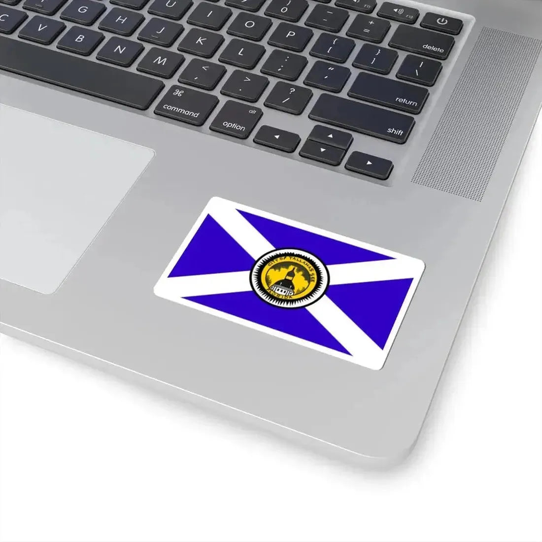 Flag of Tallahassee Florida Waltson Flag used 1955-1986 (United States) STICKER Vinyl Kiss-Cut Decal - The Sticker Space