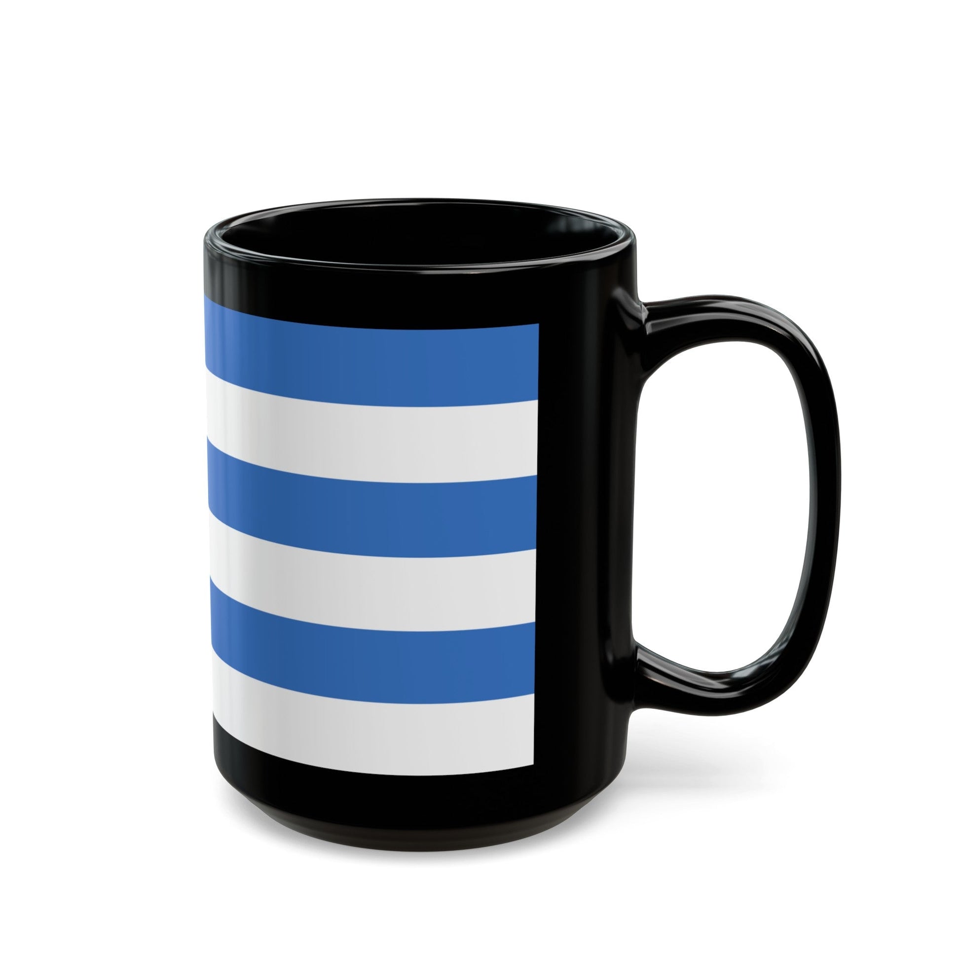 Flag of Tallinn Estonia - Black Coffee Mug-The Sticker Space