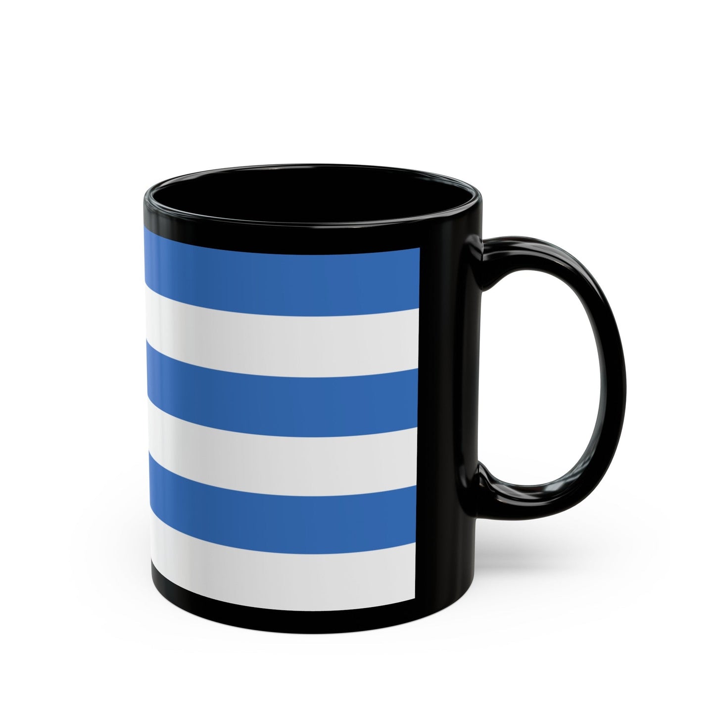 Flag of Tallinn Estonia - Black Coffee Mug-The Sticker Space