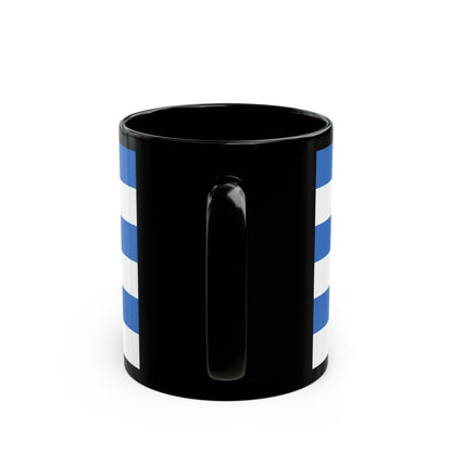 Flag of Tallinn Estonia - Black Coffee Mug-The Sticker Space