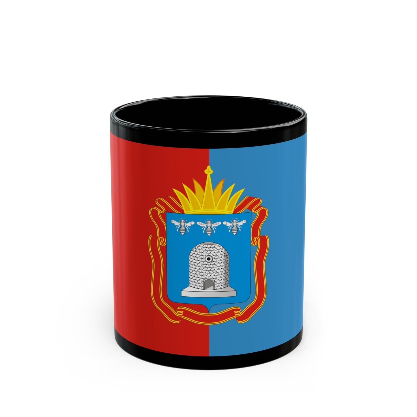 Flag of Tambov Oblast Russia - Black Coffee Mug-11oz-The Sticker Space