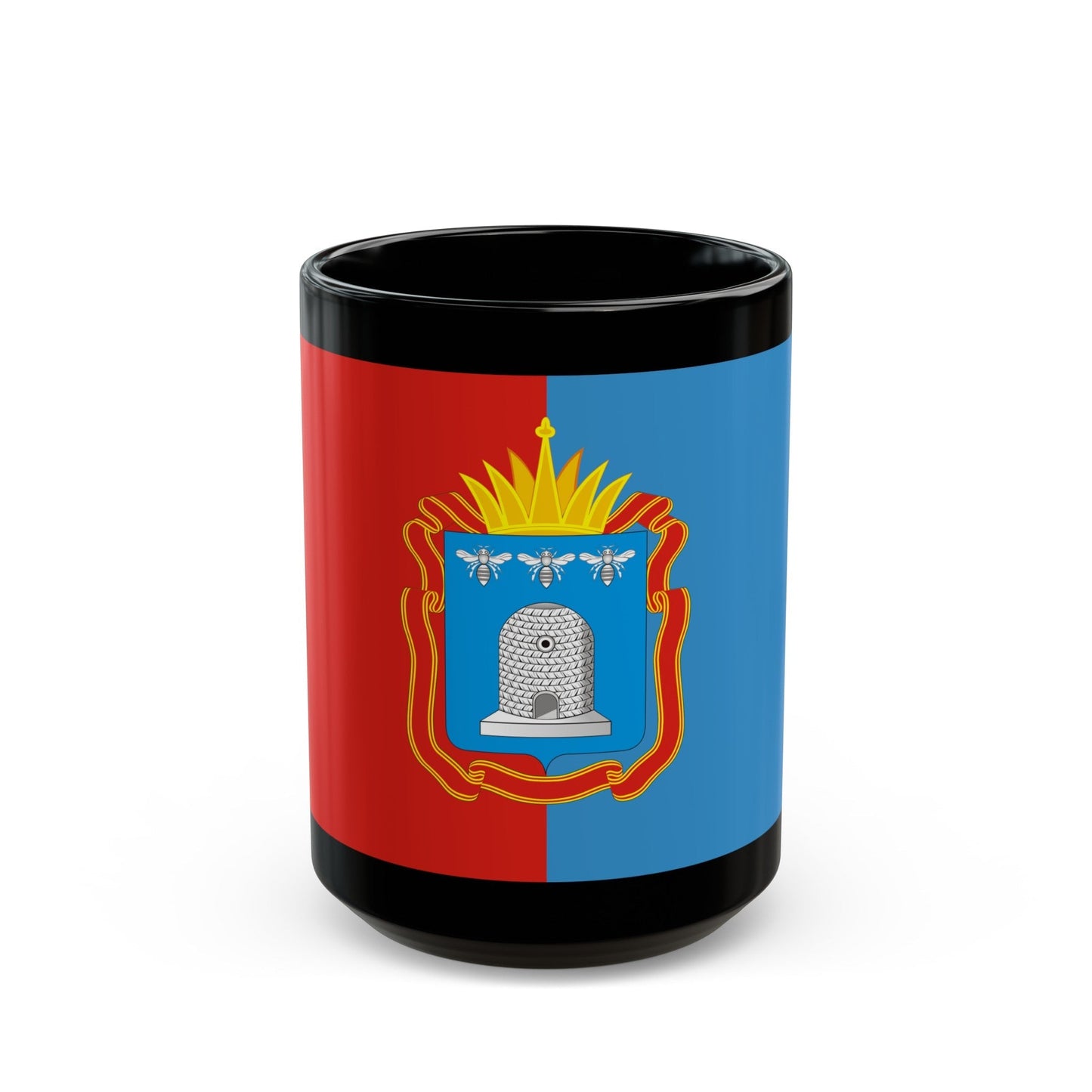 Flag of Tambov Oblast Russia - Black Coffee Mug-15oz-The Sticker Space