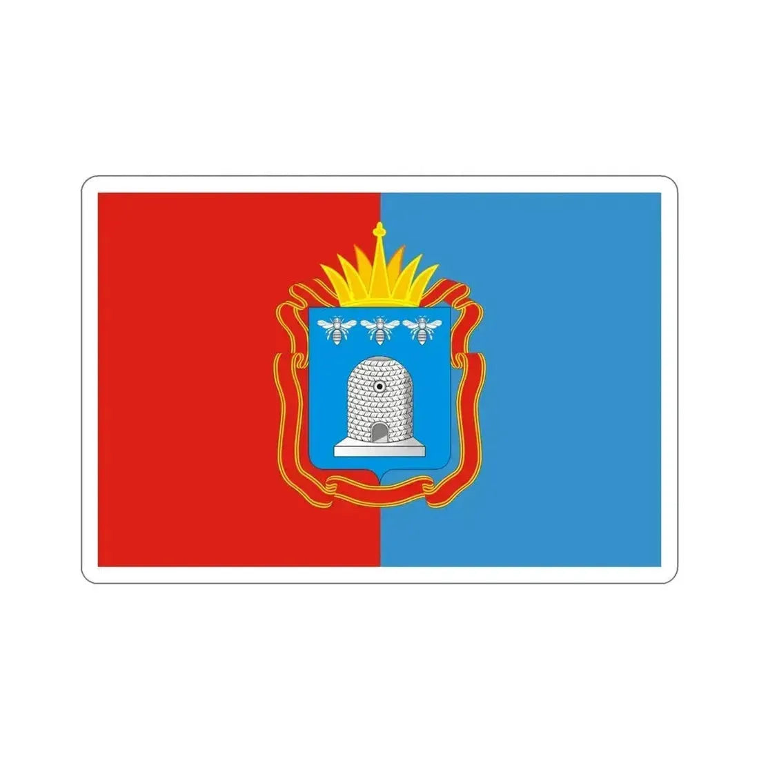 Flag of Tambov Oblast Russia STICKER Vinyl Die-Cut Decal 4 Inch - The Sticker Space