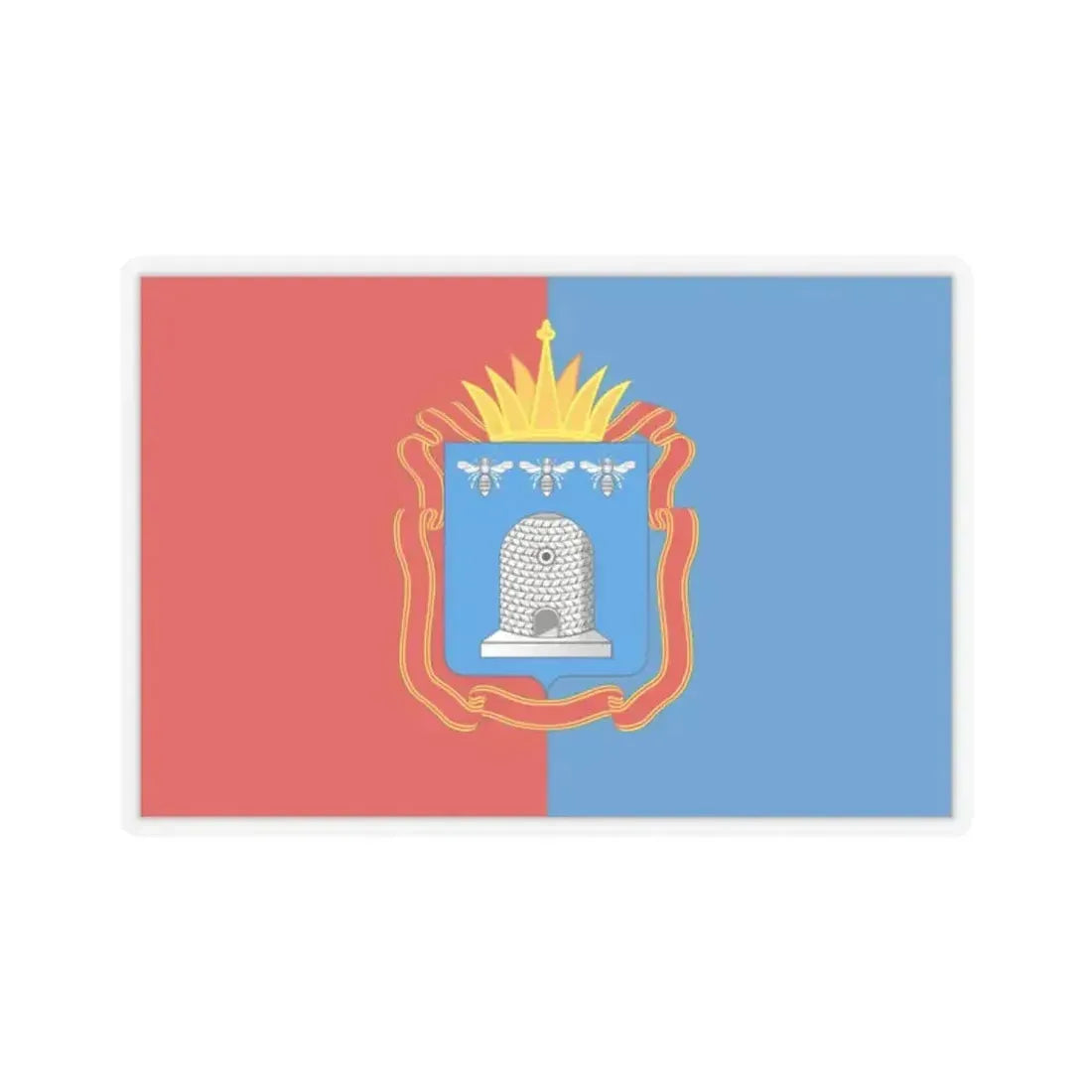Flag of Tambov Oblast Russia - STICKER Vinyl Kiss-Cut Decal 2 Inch Transparent - The Sticker Space