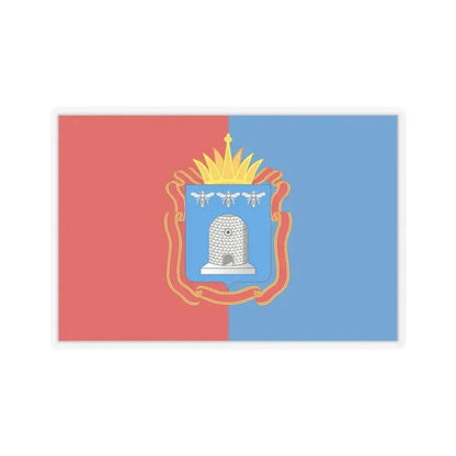 Flag of Tambov Oblast Russia - STICKER Vinyl Kiss-Cut Decal 4 Inch Transparent - The Sticker Space