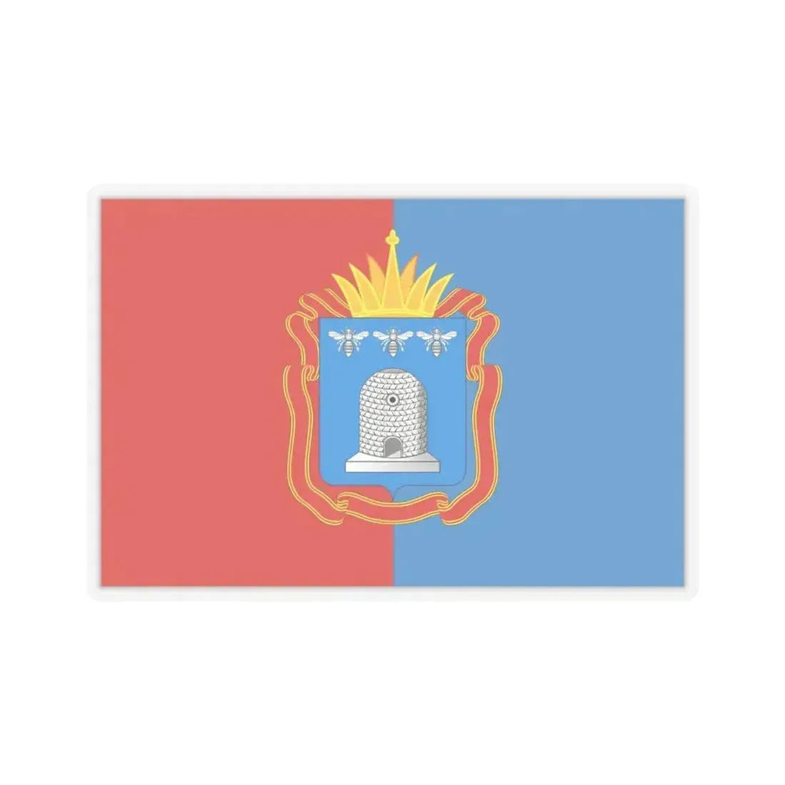 Flag of Tambov Oblast Russia - STICKER Vinyl Kiss-Cut Decal 6 Inch Transparent - The Sticker Space