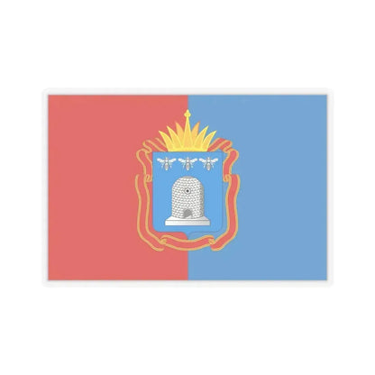 Flag of Tambov Oblast Russia - STICKER Vinyl Kiss-Cut Decal 6 Inch Transparent - The Sticker Space