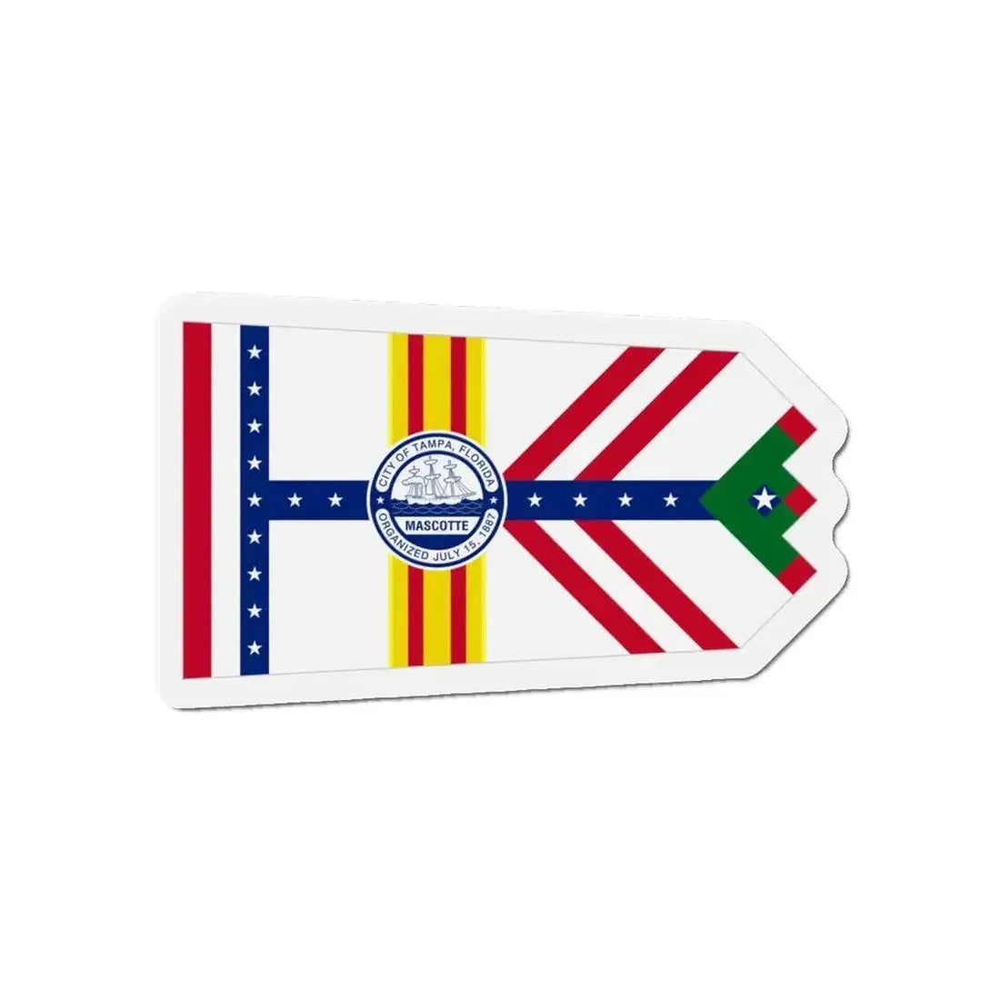 Flag of Tampa Florida - Refrigerator Magnet - The Sticker Space