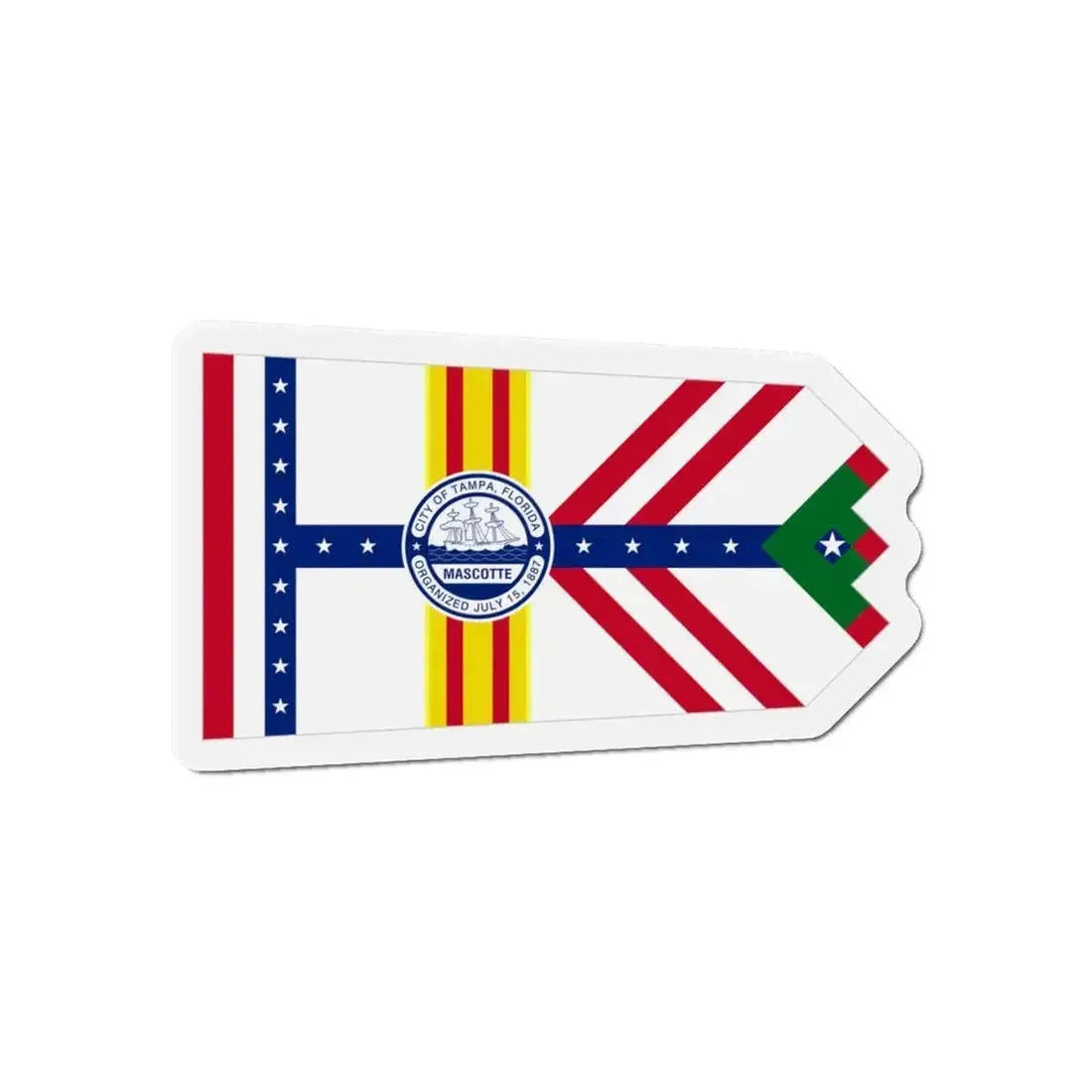 Flag of Tampa Florida - Refrigerator Magnet - The Sticker Space