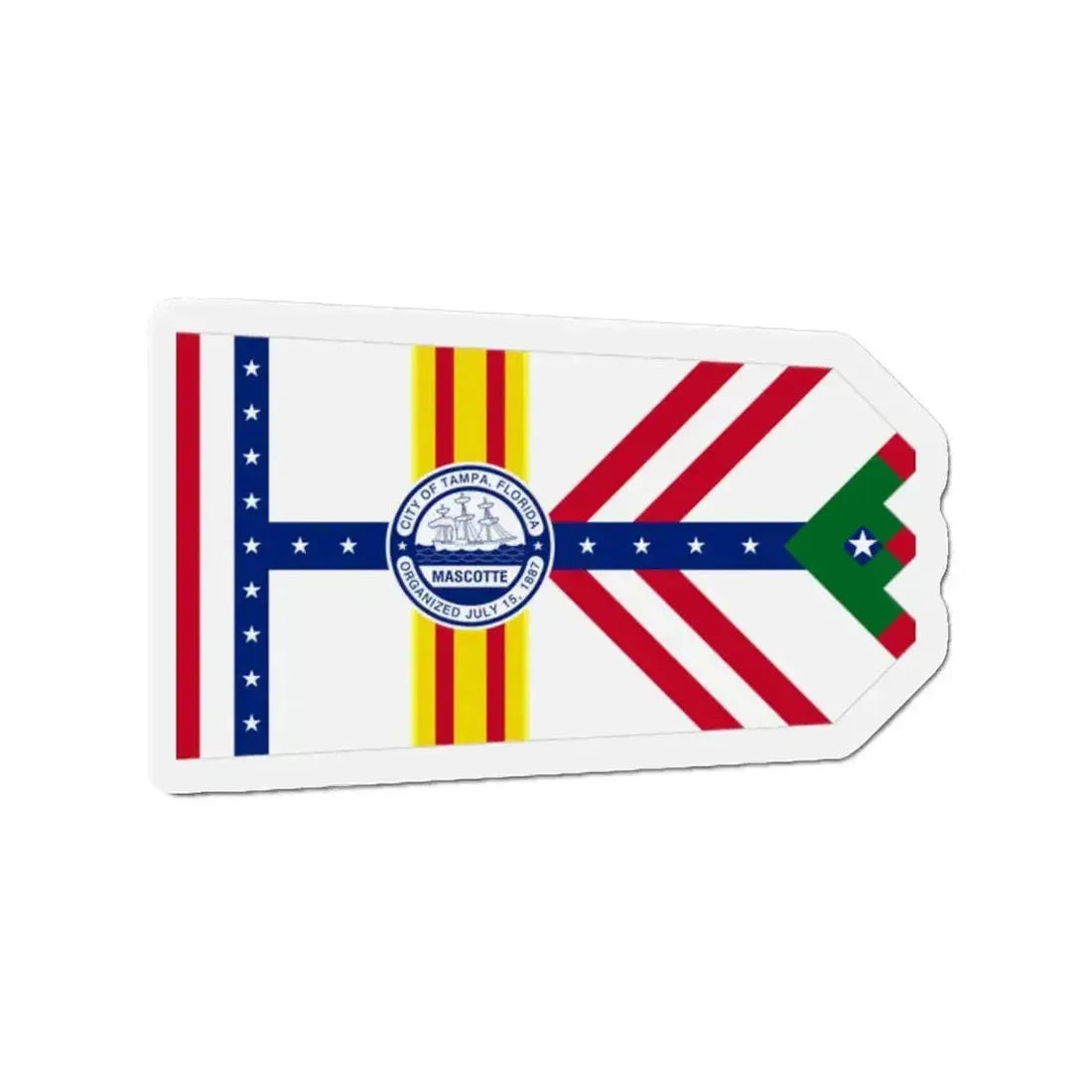 Flag of Tampa Florida - Refrigerator Magnet - The Sticker Space