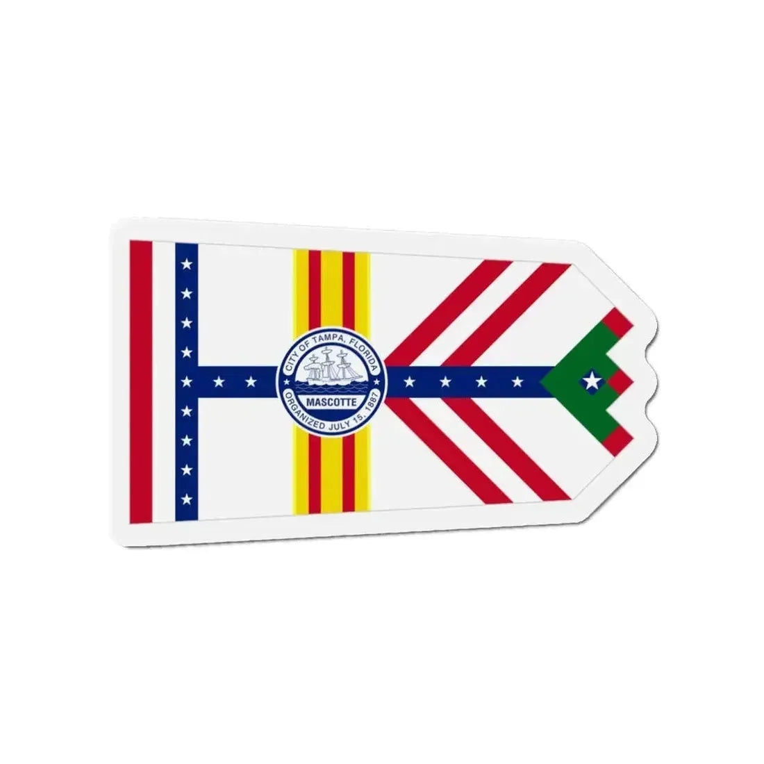 Flag of Tampa Florida - Refrigerator Magnet - The Sticker Space