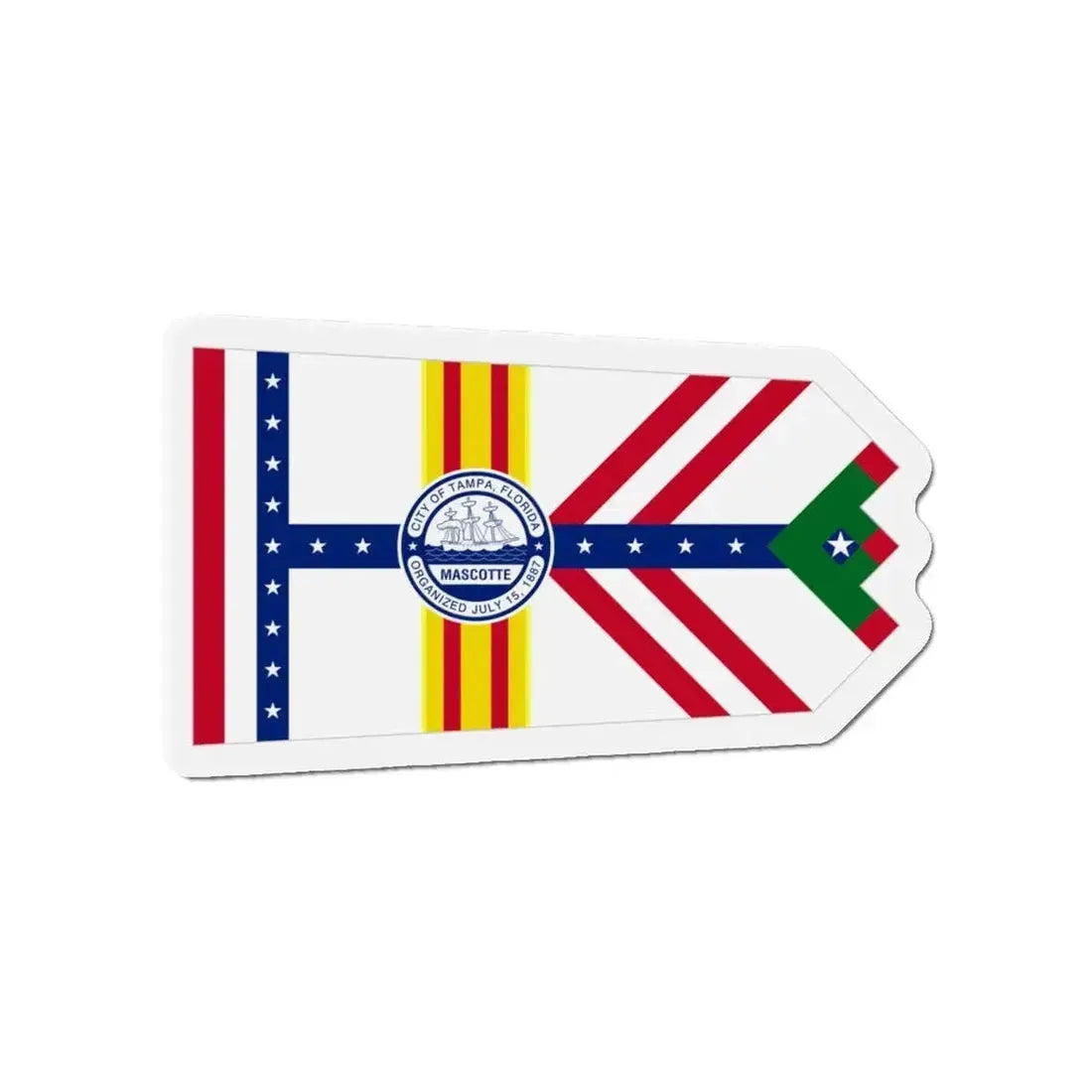 Flag of Tampa Florida - Refrigerator Magnet - The Sticker Space
