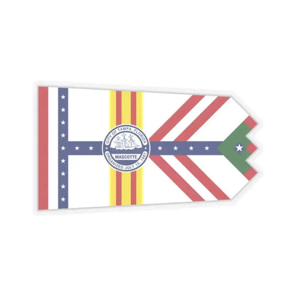 Flag of Tampa, Florida - STICKER Vinyl Kiss-Cut Decal 2 Inch Transparent - The Sticker Space