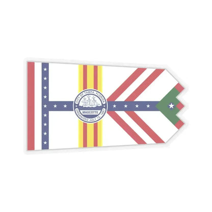 Flag of Tampa, Florida - STICKER Vinyl Kiss-Cut Decal 3 Inch Transparent - The Sticker Space