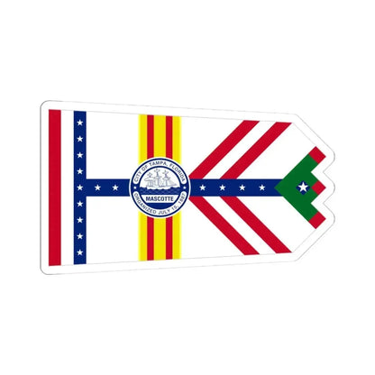 Flag of Tampa, Florida - STICKER Vinyl Kiss-Cut Decal 3 Inch White - The Sticker Space